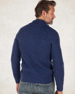 Strickjacke aus Baumwolle und Wolle - Bright Water Blue