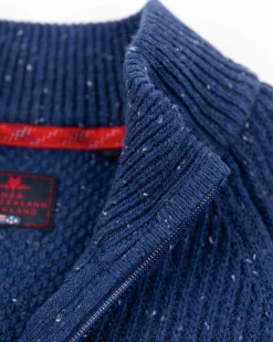 Strickjacke aus Baumwolle und Wolle - Bright Water Blue