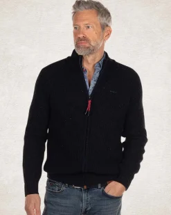 Strickjacke aus Baumwolle und Wolle - Pitch navy