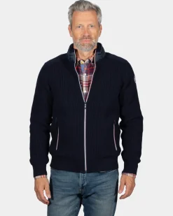 Strickjacke aus Baumwolle Fish - Ink Navy