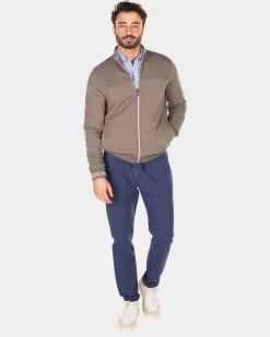 Strickjacke mit farbigem Besatz - Misty Army