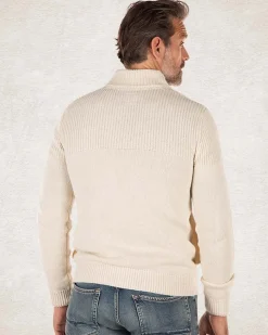 Strickjacke mit Wolle - Milky Ecru