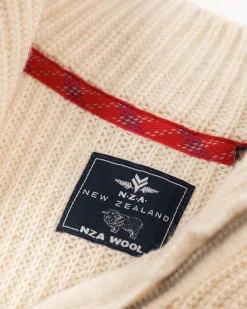 Strickjacke mit Wolle - Milky Ecru