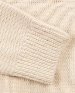 Strickjacke mit Wolle - Milky Ecru