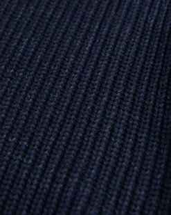 Strickpullover mit halbem Reißverschluss Drake - Ink Navy