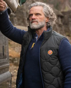 Strickpullover mit halbem Reißverschluss Drake - Ink Navy