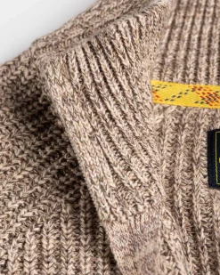 Strickpullover mit halbem Reißverschluss Drake - Sea Silt Sand