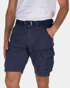 Ward Poplin Kurze Cargohose - Urban Navy