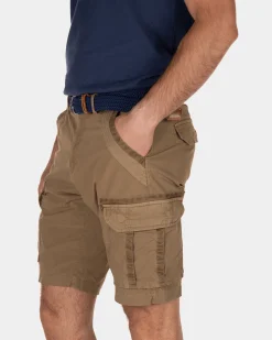 Ward Poplin Kurze Cargohose - Tobacco Brown