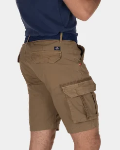 Ward Poplin Kurze Cargohose - Tobacco Brown