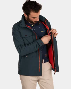 Wasserabweisende Jacke mit Kapuze