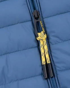 Wattierte einfarbige Winterjacke - Lead Blue