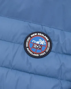 Wattierte einfarbige Winterjacke - Lead Blue