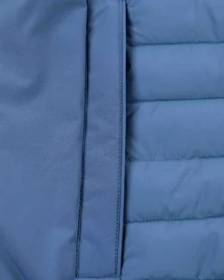 Wattierte einfarbige Winterjacke - Lead Blue