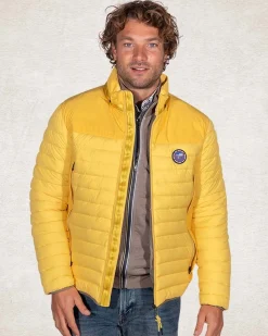 Wattierte einfarbige Winterjacke - Stoke Yellow