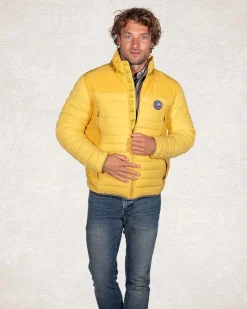 Wattierte einfarbige Winterjacke - Stoke Yellow