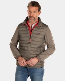 Wattierte Jacke mit Softshell - Misty Army