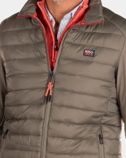 Wattierte Jacke mit Softshell - Misty Army