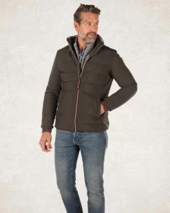 Wattierte, schlichte Jacke - Smoked Green