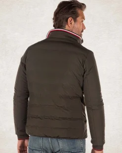 Wattierte, schlichte Jacke - Smoked Green