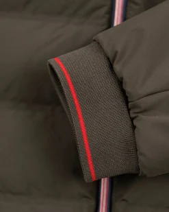 Wattierte, schlichte Jacke - Smoked Green