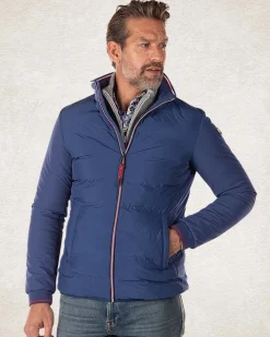 Wattierte, schlichte Jacke - Bright Water Blue