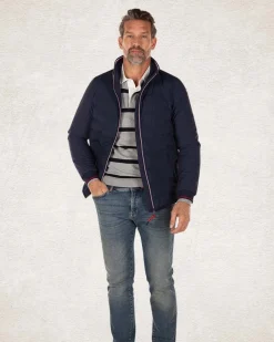 Wattierte, schlichte Jacke - Pitch navy