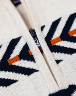 Weißer Pullover mit Strickmuster - Powder Sand