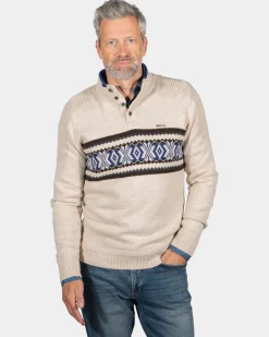 Winterstrickpullover Fraser - Sea Silt Sand