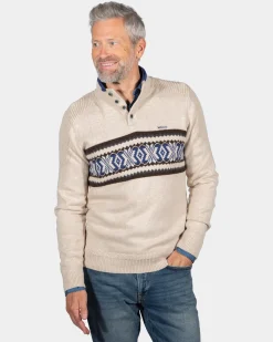 Winterstrickpullover Fraser - Sea Silt Sand