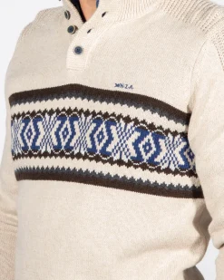 Winterstrickpullover Fraser - Sea Silt Sand