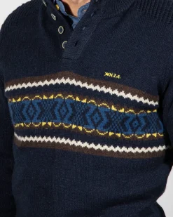 Winterstrickpullover Fraser - Ink Navy